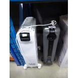 +VAT 2 unboxed oil filled radiators - 1 grey, 1 white