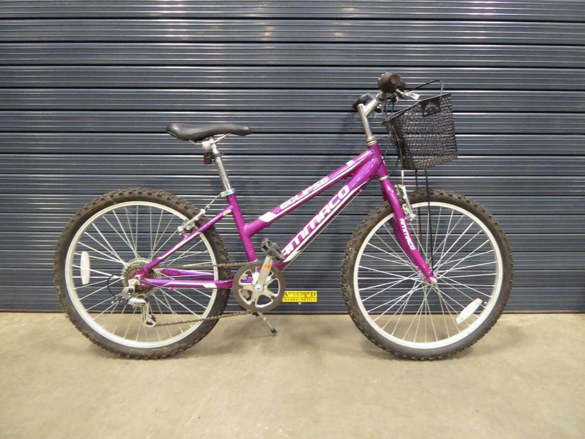 Ammaco Eclipse pink girls mountain bike with front basket