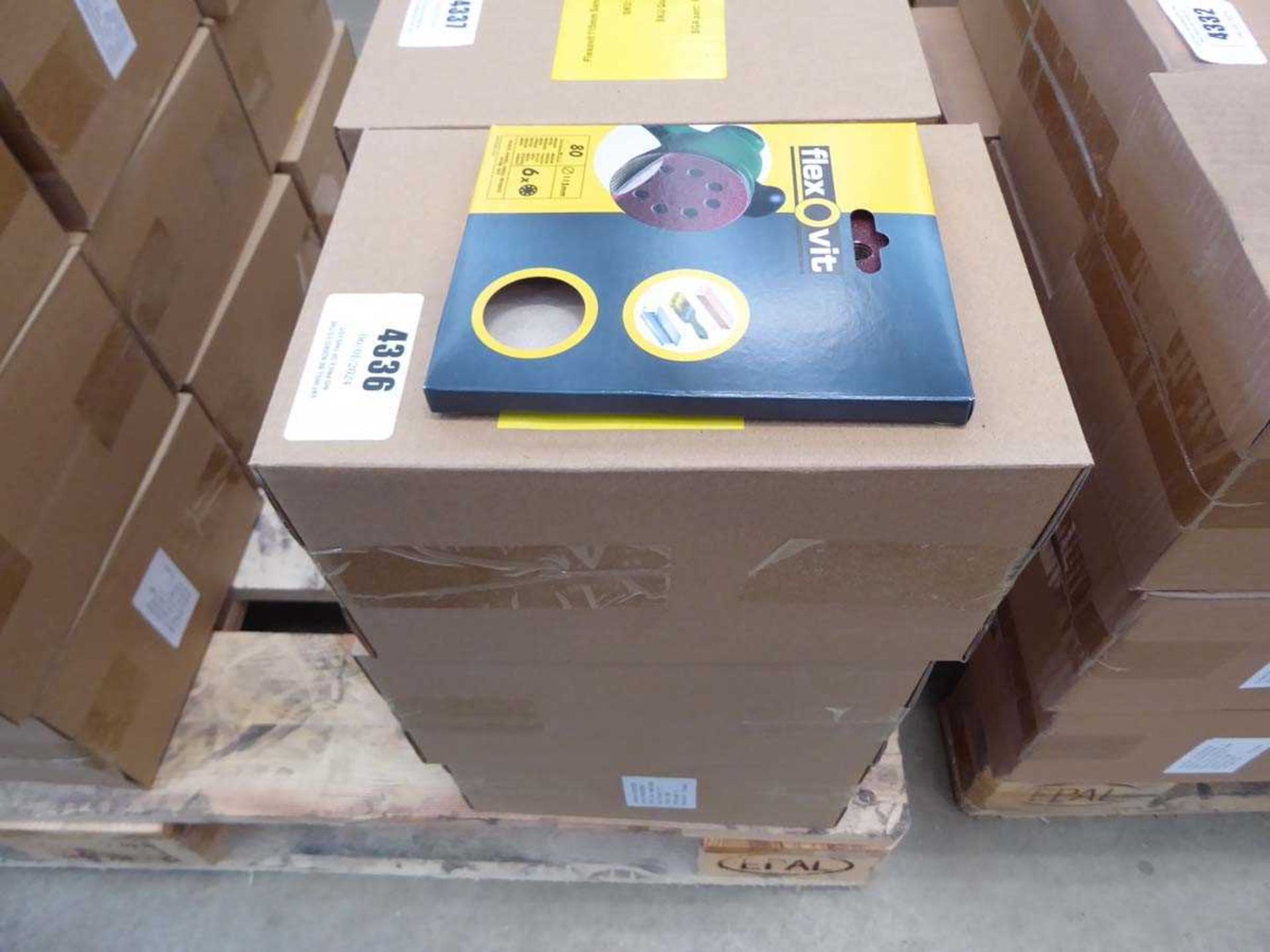+VAT Three boxes of 115mm 80 grit sanding discs