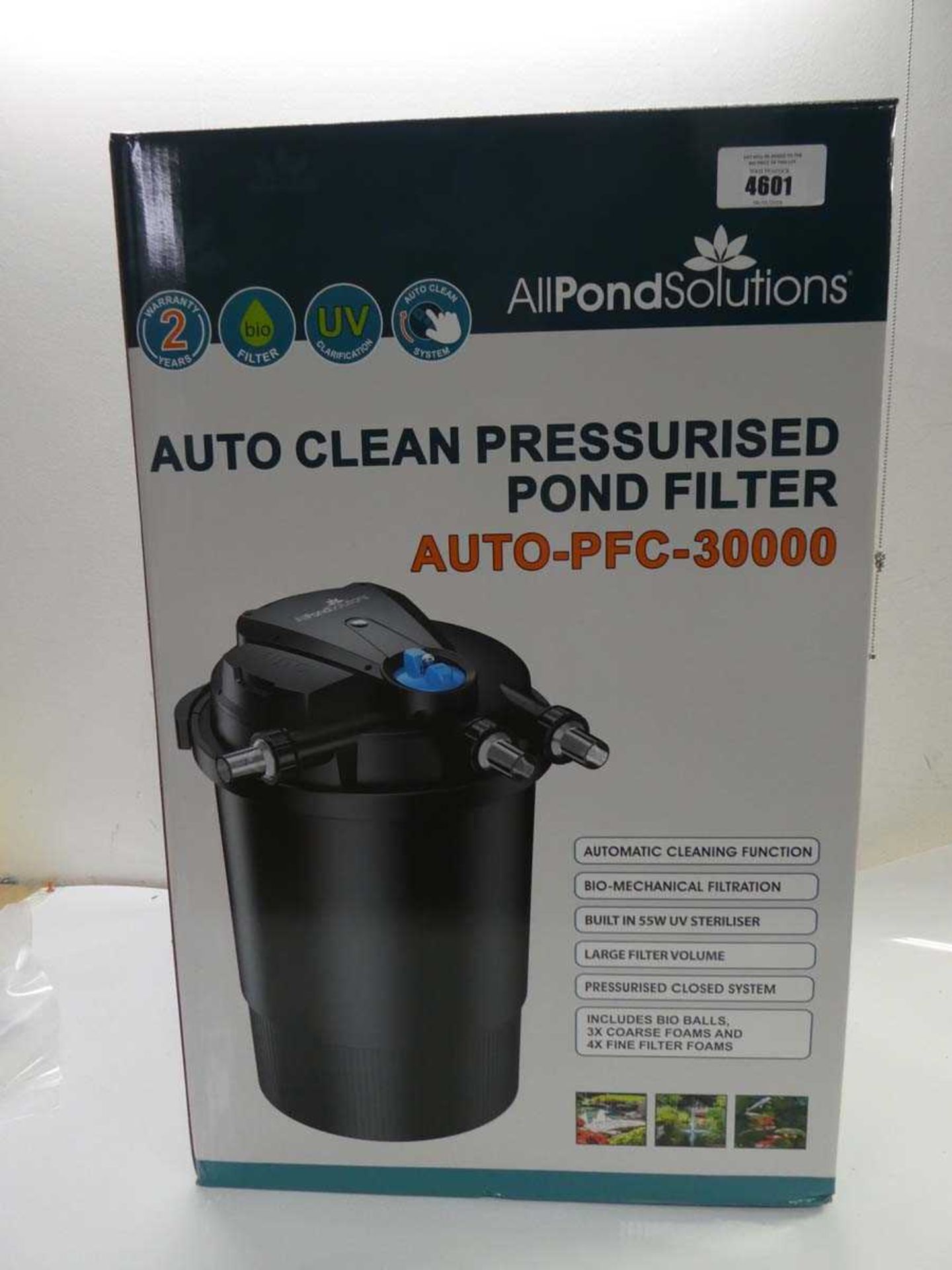 +VAT All Pond Solutions auto clean pressurised pond filter Auto-PFC-3000