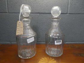 Pair of Georgian decanters