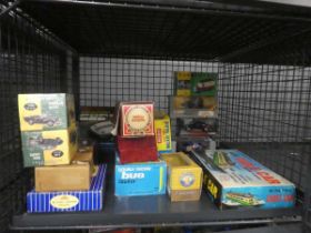 Cage containing Corgi and other boxed cars