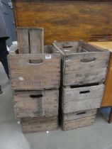 7 pine storage boxes