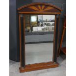 Rectangular mirror with dome topped frame