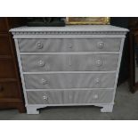 Distressed Lisbeth French style chest of 4 drawers