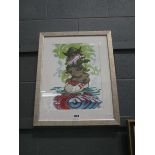 Offset lithograph depicting Yoda