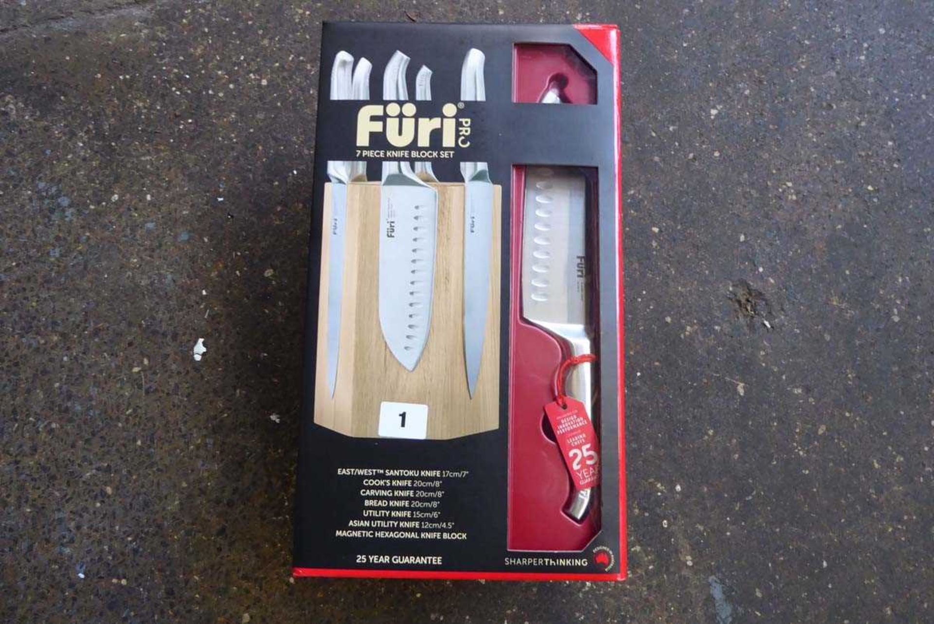 Furi Pro 7 piece knife block set