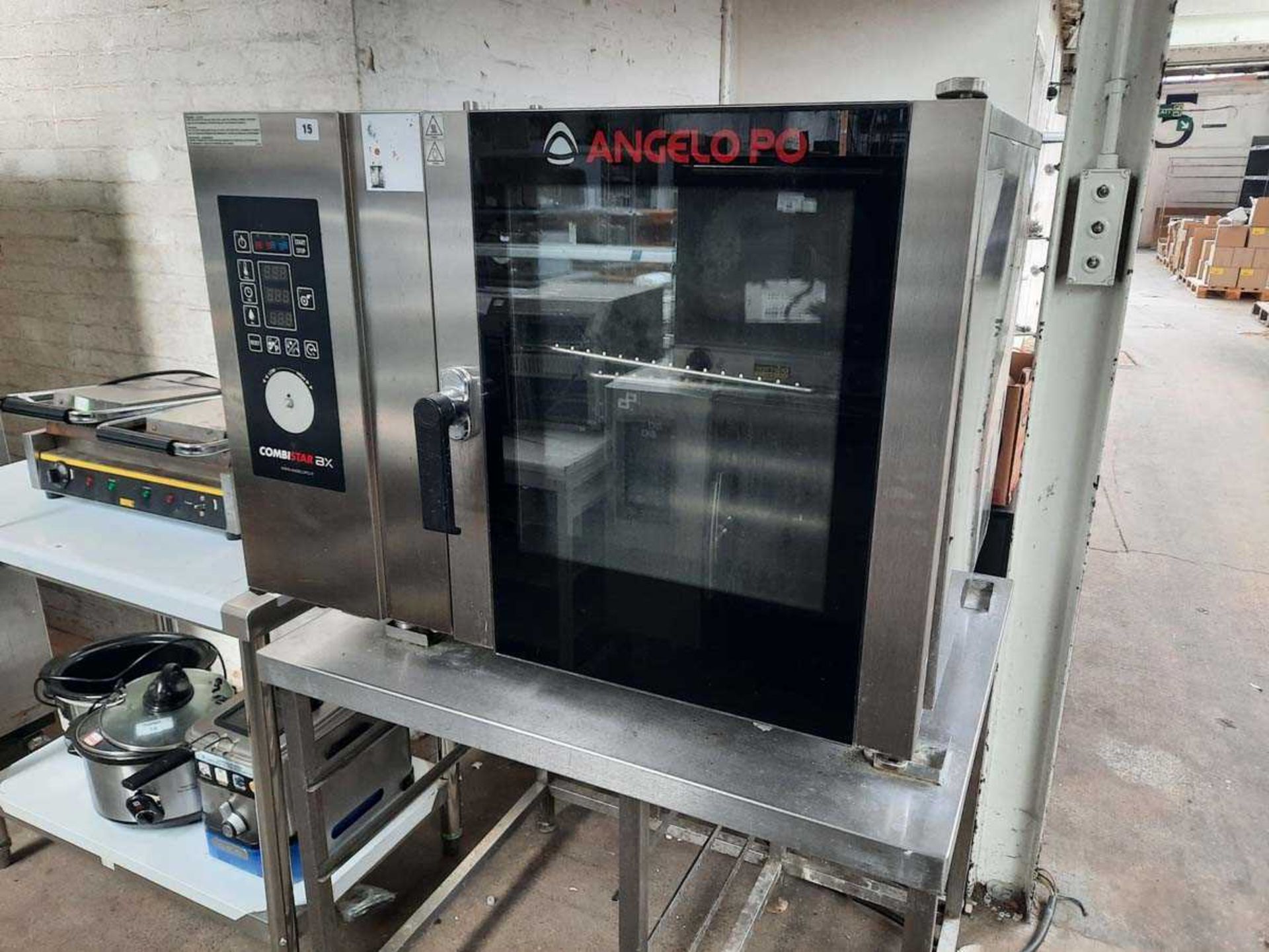 93cm electric Angelo Po combi star BX 6 grid combination oven on stand - Image 7 of 9