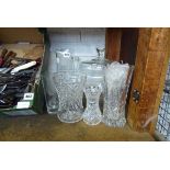 Small selection of cut glass