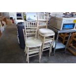 +VAT 5 bamboo style framed banqueting chairs