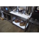 100cm stainless steel preparation table with shelf under