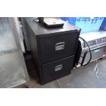 +VAT Small black 2 door filing cabinet