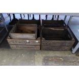 5 assorted Mid 20th Century produce crates