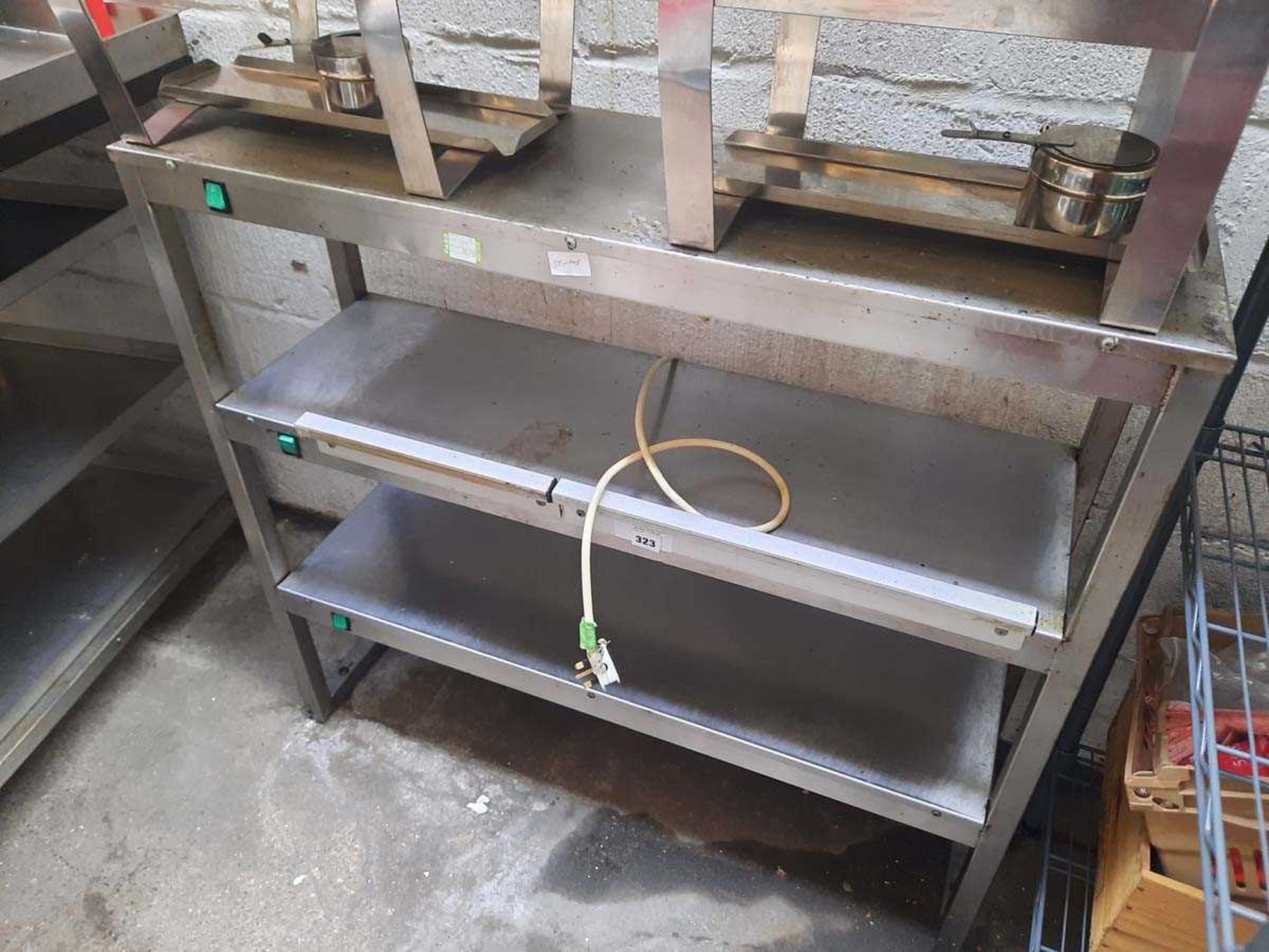 +VAT 100cm electric stainless steel 3 tier heated past through - Image 2 of 3