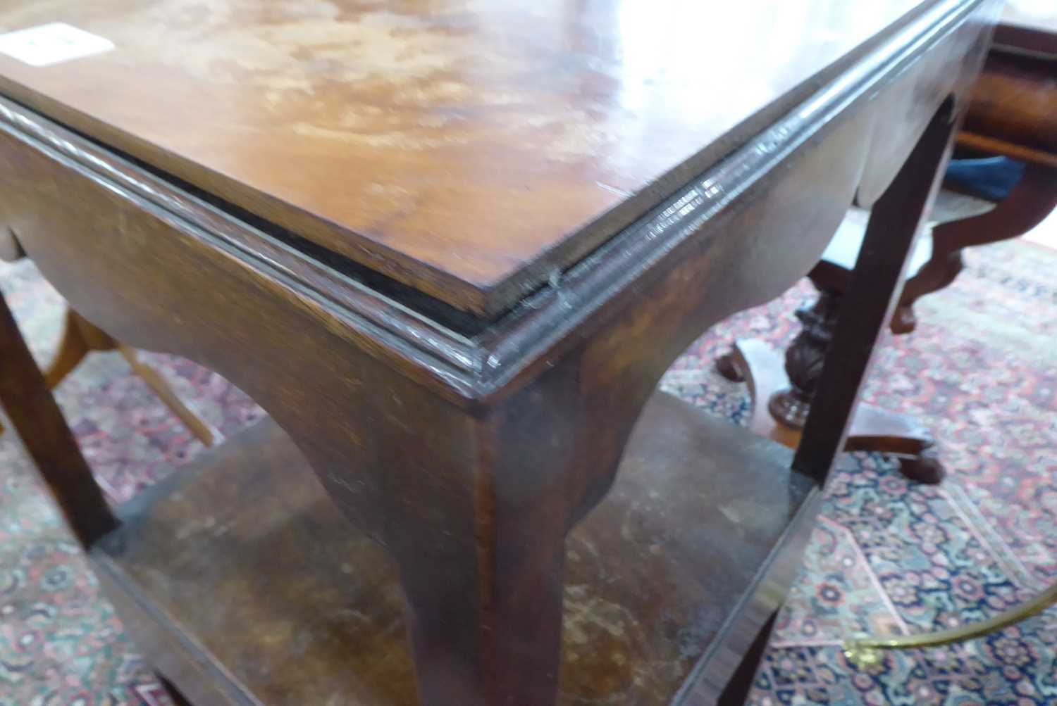 A Georgian mahogany washstand, h. 82 cm, together with a 19th century luggage stand (2) *Provenance: - Image 3 of 13