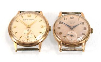 Two gentlemen's gold plated wristwatch movements by Smiths, max case d. 3.2 cm *both with British