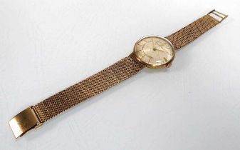 A gentleman's 9ct yellow gold wristwatch by Girard Perregaux, the circular dial with gold coloured