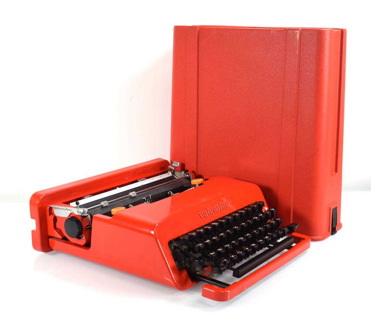 A 1960's Olivetti 'Valentine' typewriter in red, designed by Ettore Sottsass Seems to be in - Image 2 of 2