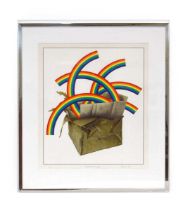 After Patrick Hughes (b. 1939), 'Registered Rainbows', signed and dated '80, numbered 1/150,