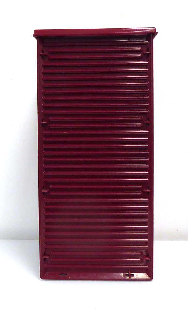 Ettore Sottsass for Olivetti, a Synthesis waste bin in burgandy, named to interior, h. 56 cm - Image 4 of 6