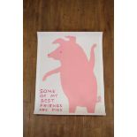 After David Shrigley, Animal Series: 'Some of my best friends are pigs', off-set lithograph