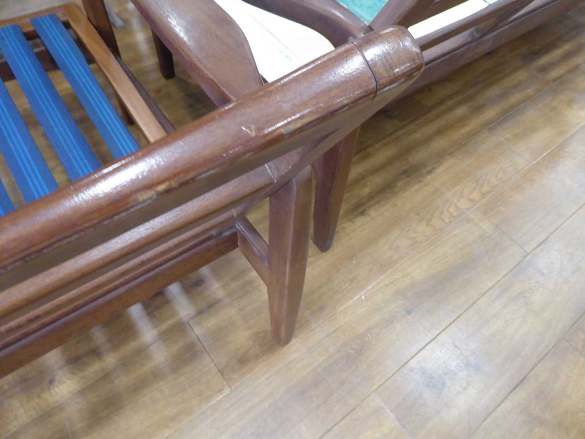 A pair of 1960's afromesia teak armchairs by Toothill, with cushions for reupholstery *Sold - Image 8 of 10