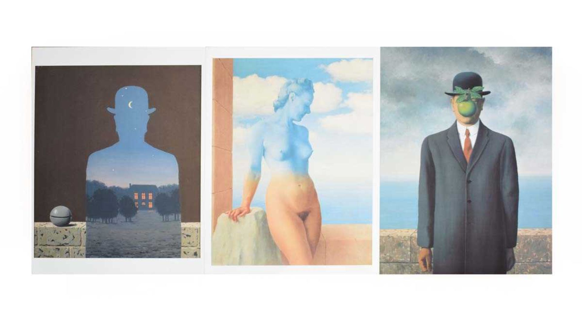 After René Magritte, 'La Magi Noire', off-set lithograph, 27 x 20 inches, together with 'L'Heureux