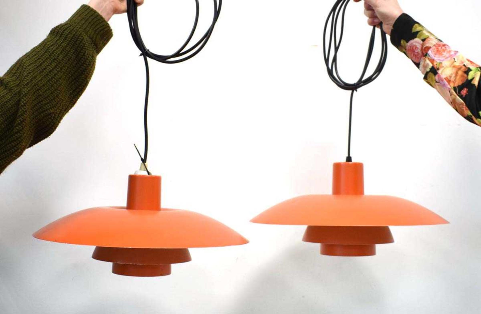 Louis Poulsen for Poul Henningsen, a pair of 1960's Danish 1st-Edition PH4 pendant lamps in - Image 2 of 8