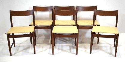 A set of six 1960's teak bar-back dining chairs *Sold subject to our Soft Furnishings Policy-