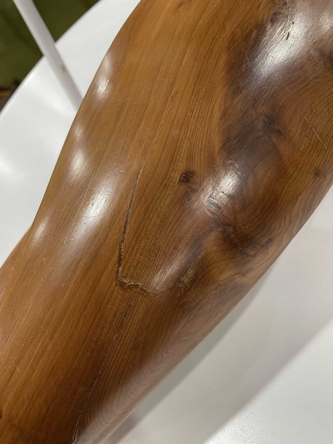 'Concave Form': a yew tabletop sculpture in the manner of Conrad Lewis, initialled CL, h. 32 cm Some - Image 4 of 13