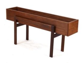 A 1970's Danish teak/iroko planter, 103 x 21 x 46 cm