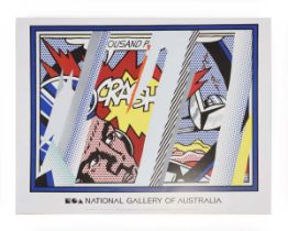 After Roy Lichtenstein, 'Reflections on Crash', off-set lithograph for the Gallery of Australia