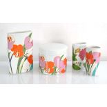Wolf Bauer for Rosenthal, a group of 1970's Studio-Line floral porcelain including a container and