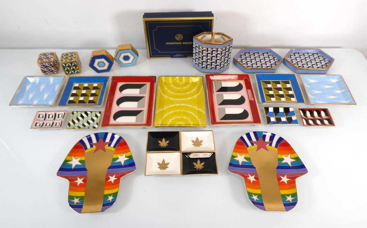 A group of Jonathan Adler coloured ceramics including a pair of Pharaoh dishes, a cruet set etc. ( - Image 2 of 2