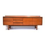 A White & Newton Ltd of Portsmouth teak 'Petersfield' sideboard with three doors, three drawers,
