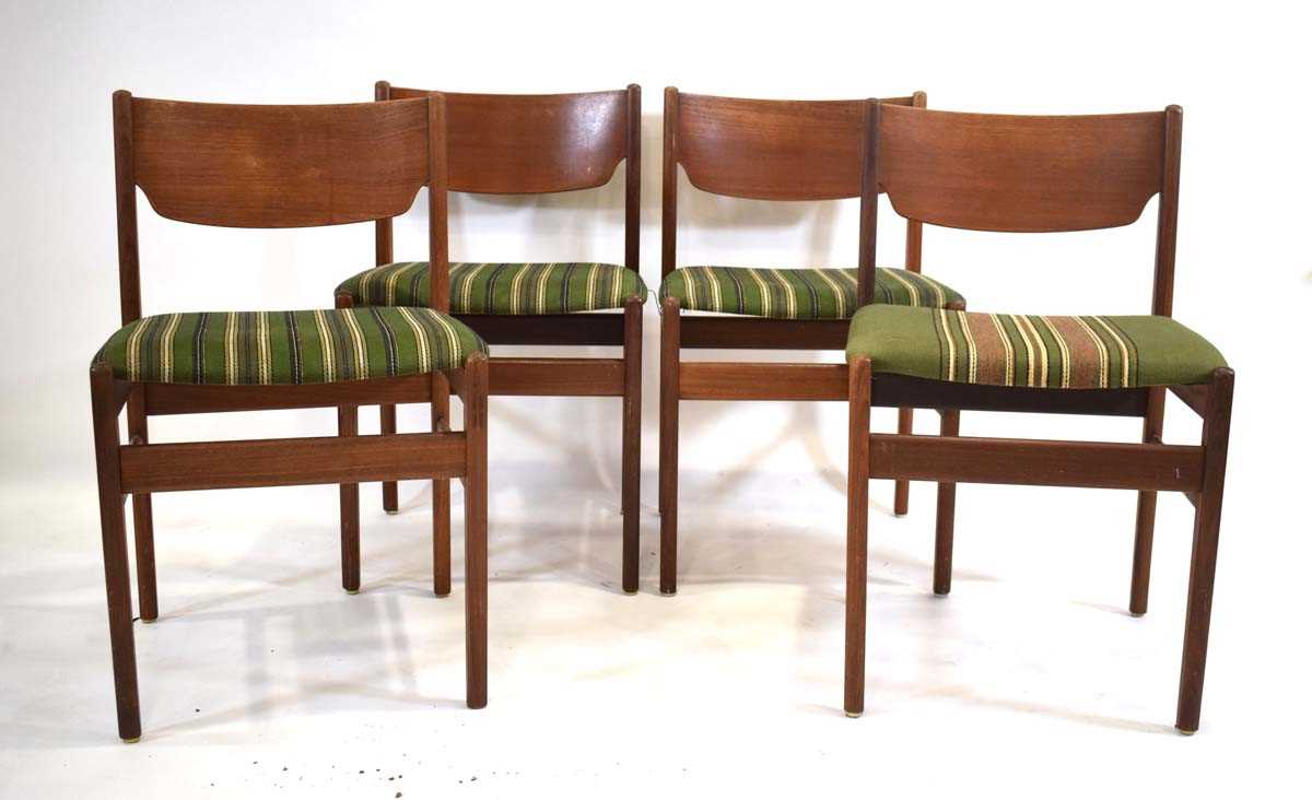 A set of four 1960's Danish teak and upholstered dining chairs *Sold subject to our Soft Furnishings - Image 2 of 2