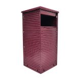 Ettore Sottsass for Olivetti, a Synthesis waste bin in burgandy, named to interior, h. 56 cm