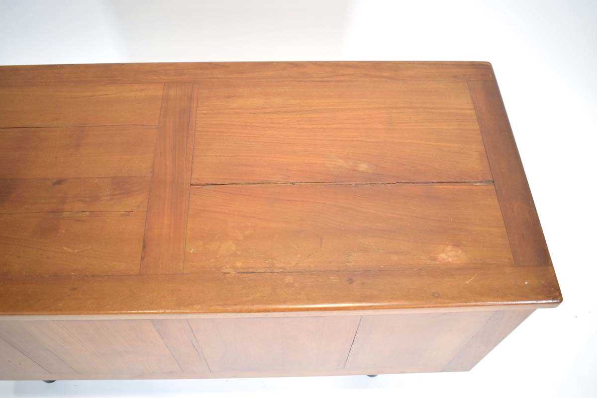 A 1950/60's teak ottoman or storage trunk on later ebonised feet, 107 x 45 x 48 cm - Image 2 of 3