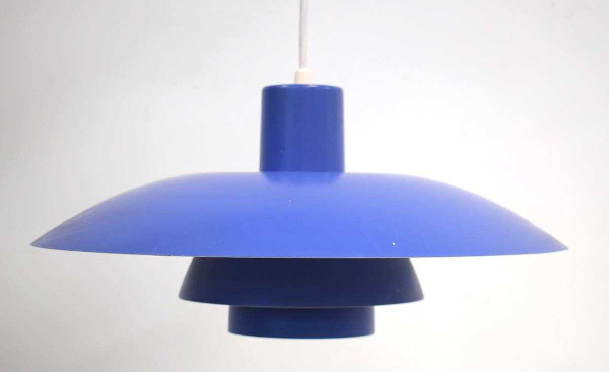 Louis Poulsen for Poul Henningsen, a 1960's Danish 1st-Edition PH4 pendant lamp in blue - Bild 2 aus 3