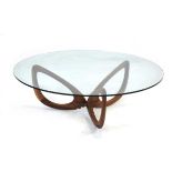 Piero De Longhi for Cattelan Italia, a 21st century Italian 'Helix' coffee table, the glass
