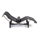 After Le Corbusier, Charlotte Perriand and Pierre Jeanneret, a 1960/70's LC4-style chaise lounge,