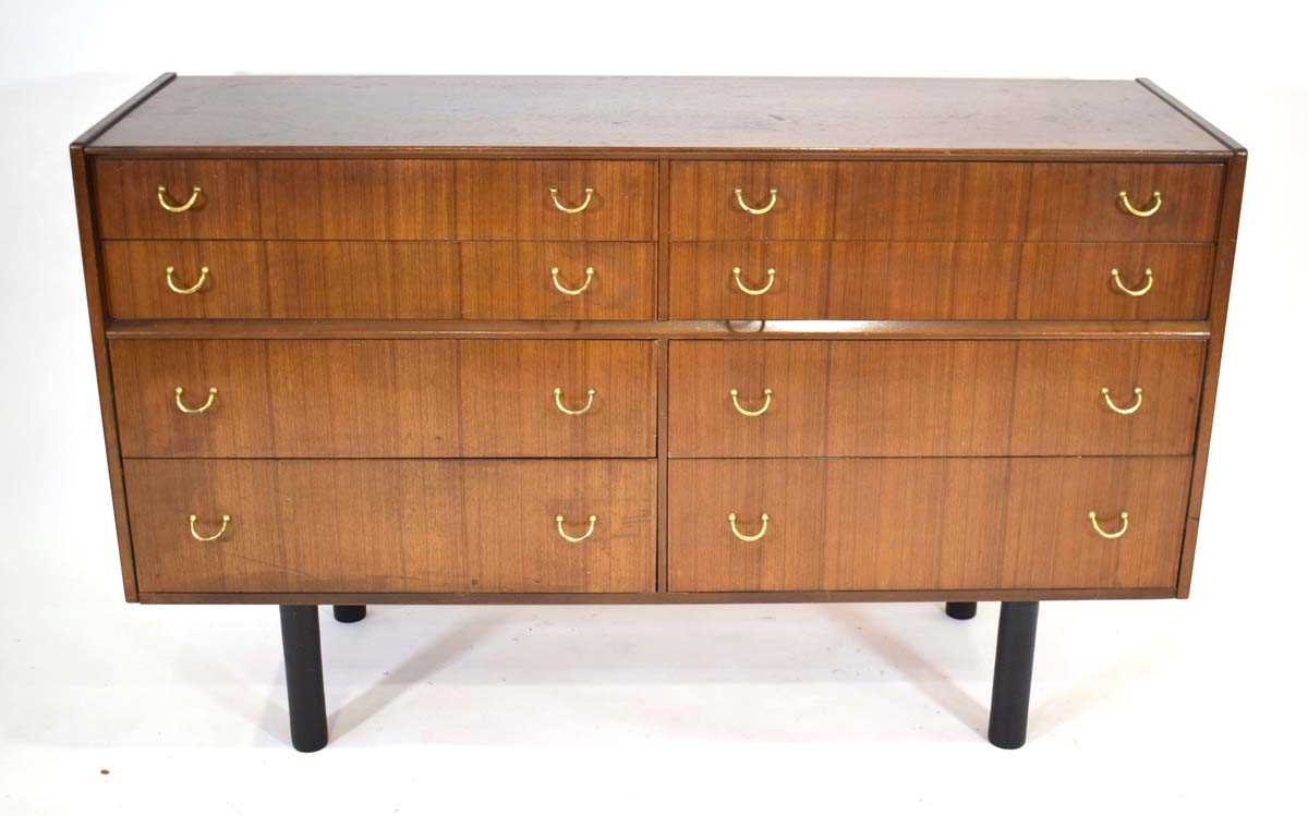 A G-Plan E. Gomme 'Librenza' Range sideboard with an arrangement of eight long graduated drawers, - Image 2 of 2