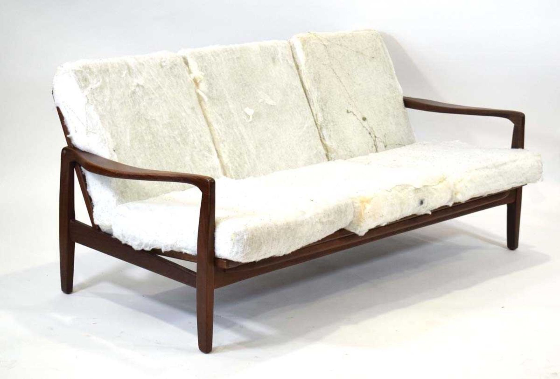 A 1960's afromesia teak three-seater sofa by Toothill, with cushions for reupholstery *Sold - Image 2 of 2