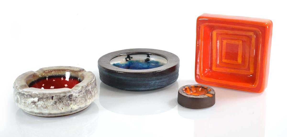 An Italian ashtray by Baldelli, together with a Swedish example by Vilmund de Meyere and two