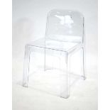 Ettore Sottsass Associati for Segis, a 2005 'Trono' chair in transparent, moulded markings