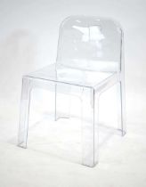 Ettore Sottsass Associati for Segis, a 2005 'Trono' chair in transparent, moulded markings