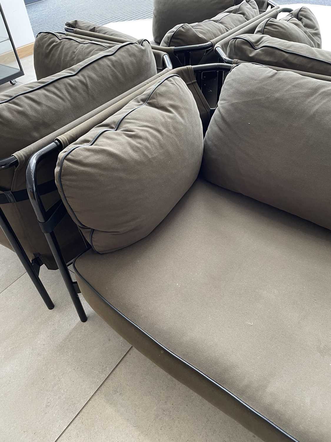 A pair of three-seater 'Can' sofas by Hay together with a pair of matching armchairs (4) *Sold - Image 11 of 18