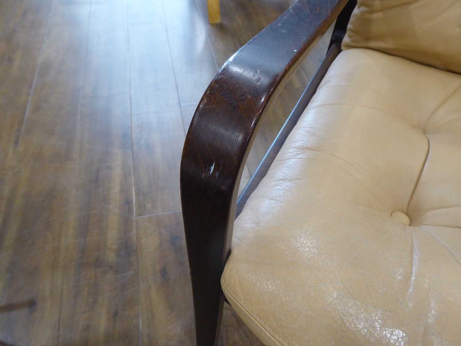 A pair of 1960's simulated rosewood laminate armchairs manufactured by JM Birking *Sold subject to - Image 12 of 16