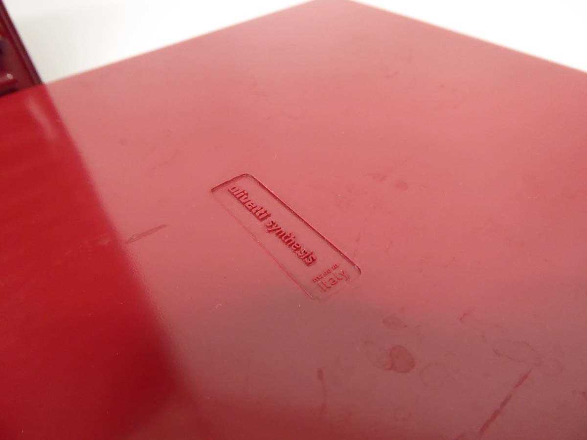 Ettore Sottsass for Olivetti, a Synthesis waste bin in burgandy, named to interior, h. 56 cm - Image 6 of 6