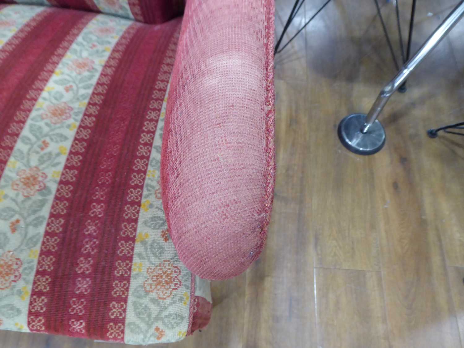 A 1960's Danish two-seater sofa or loveseat with a 'wrap-around' frame, on beech tapering legs *Sold - Image 10 of 13